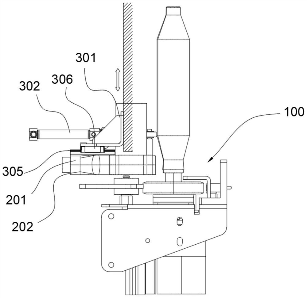 Cutter wheel tail yarn processing device