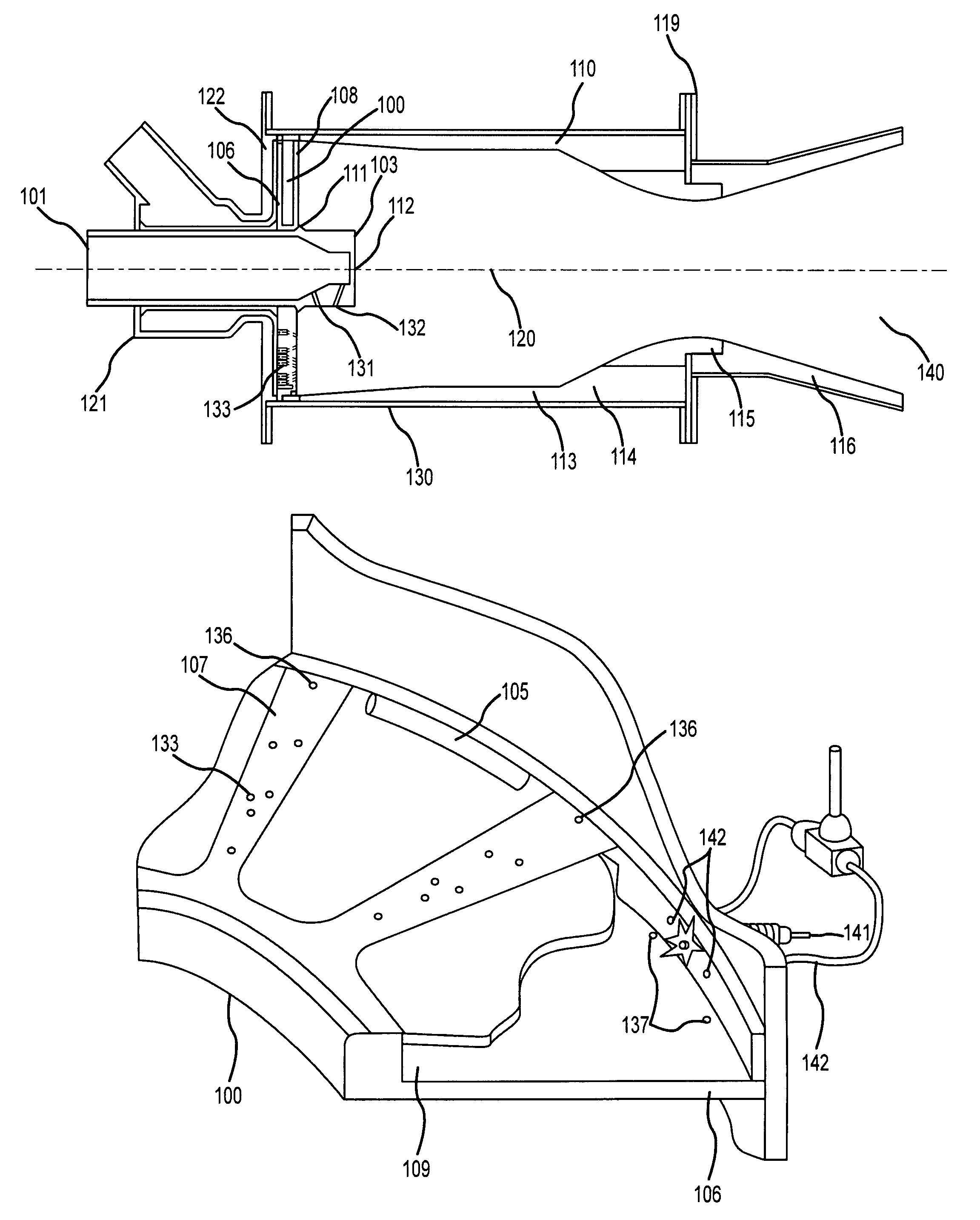 Liquid propellant rocket engine with pintle injector and acoustic dampening