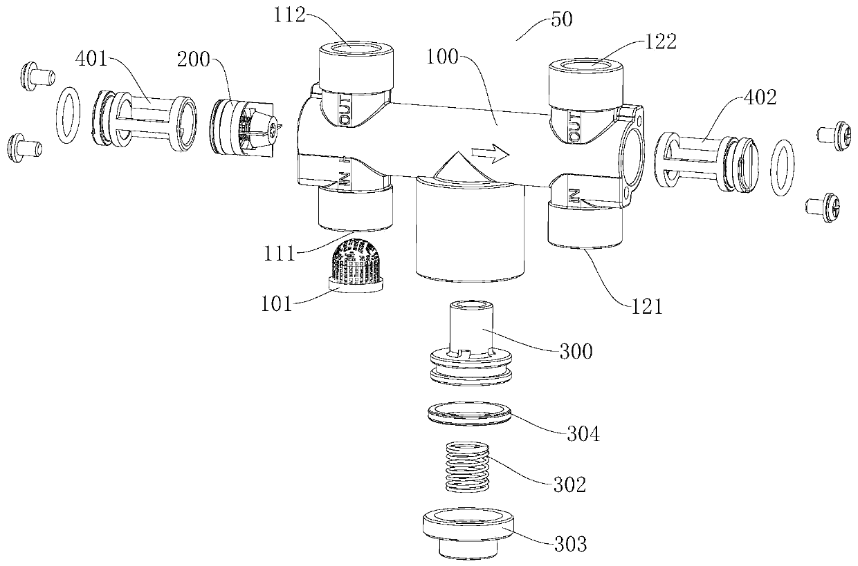 Water return valve for water heater and water heater