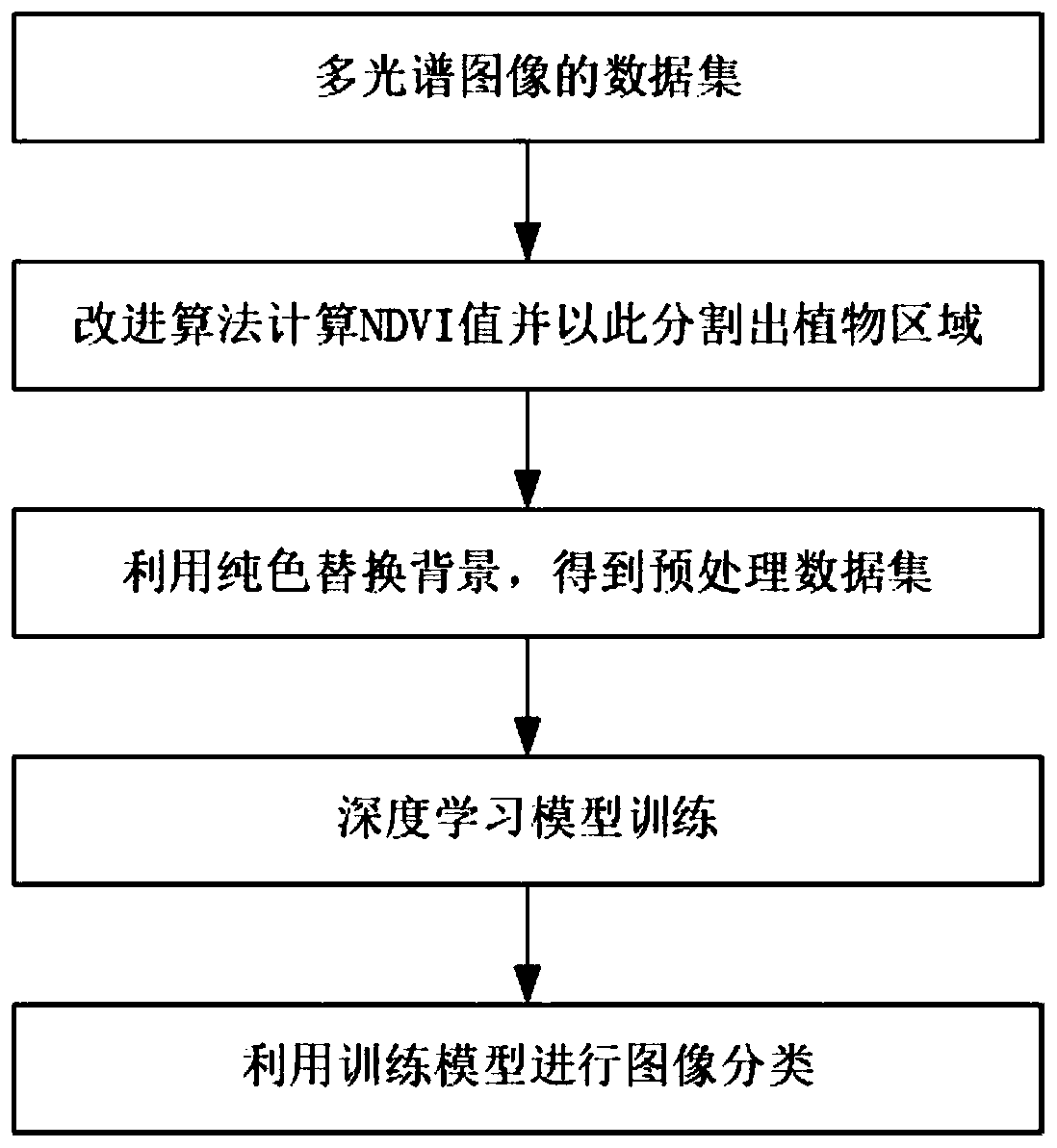 Crop classification and identification method under strong noise background