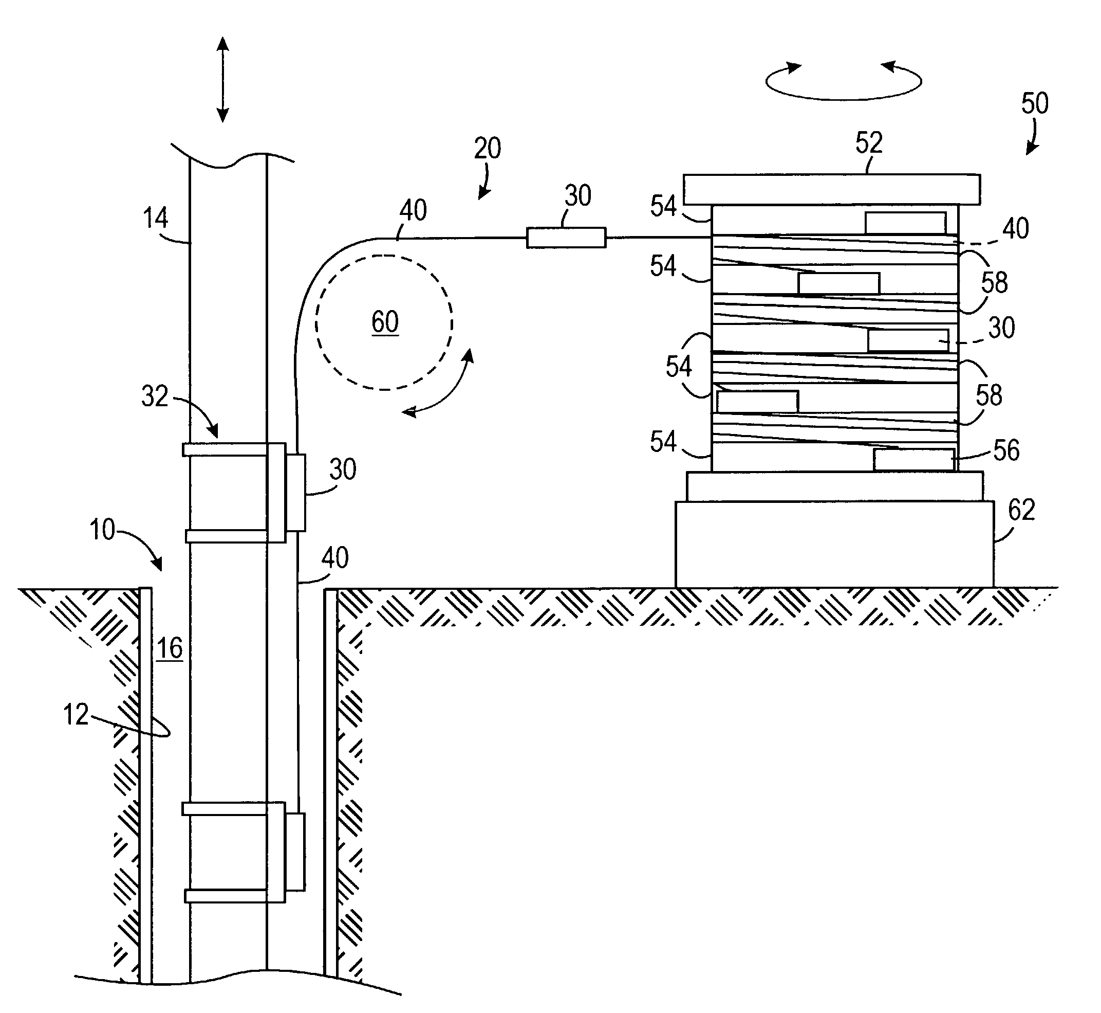 Apparatus and method for transporting, deploying, and retrieving arrays having nodes interconnected by sections of cable