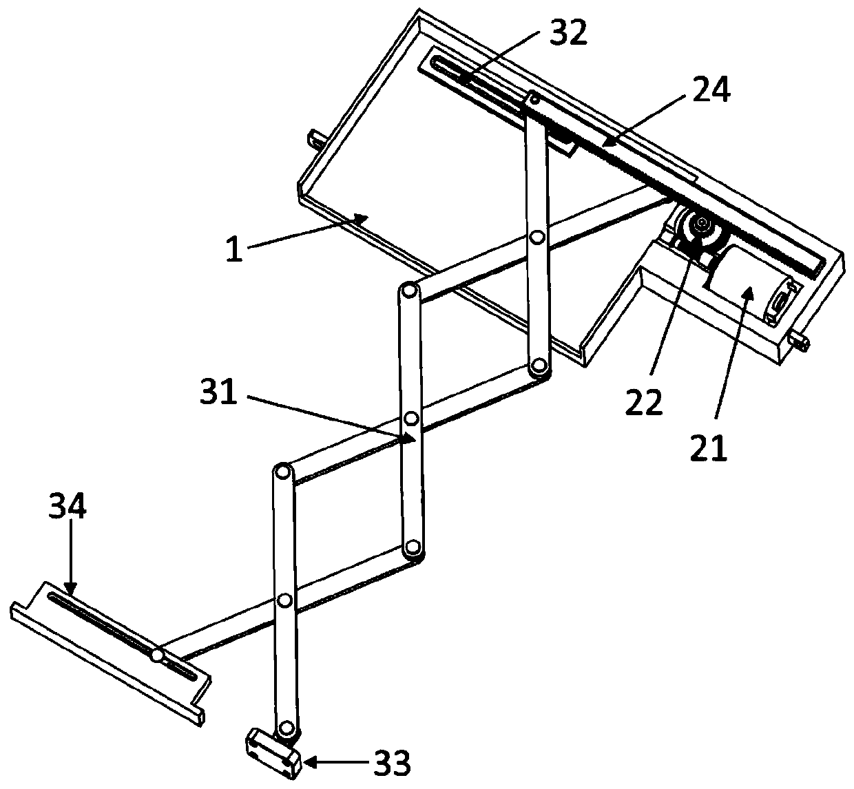 Portable automatic telescoping mechanism for home appliances