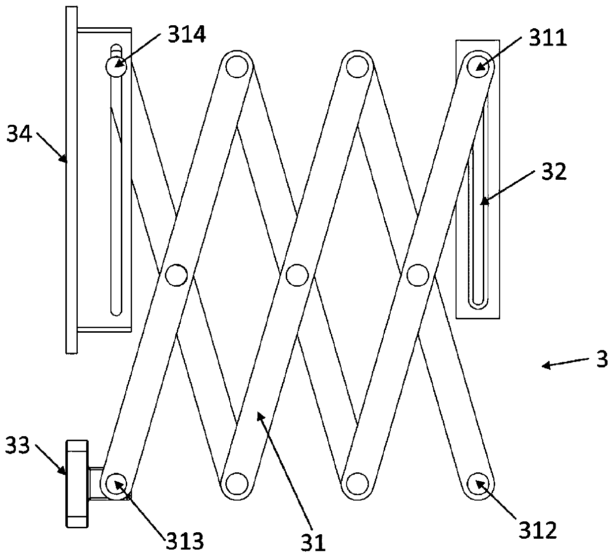 Portable automatic telescoping mechanism for home appliances