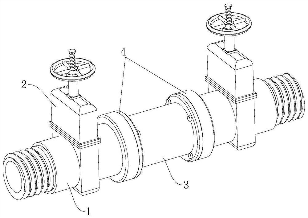 Components of a municipal tap water pipe joint for easy repair