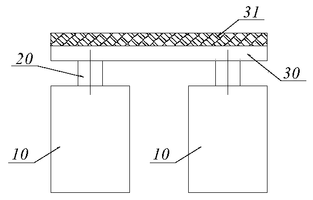 Combined structure for resisting steep slope high-energy rockfall