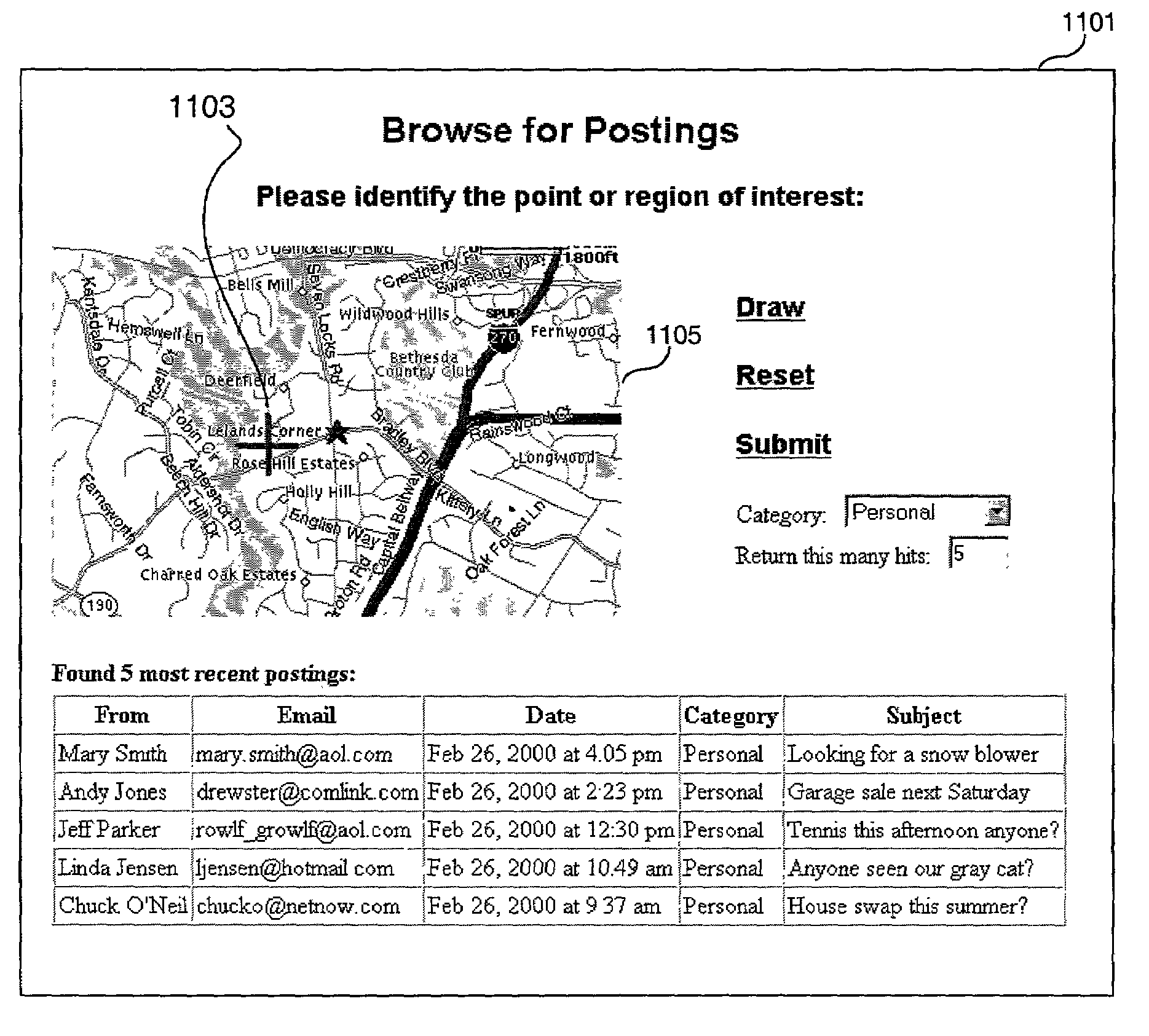 System for communicating through maps