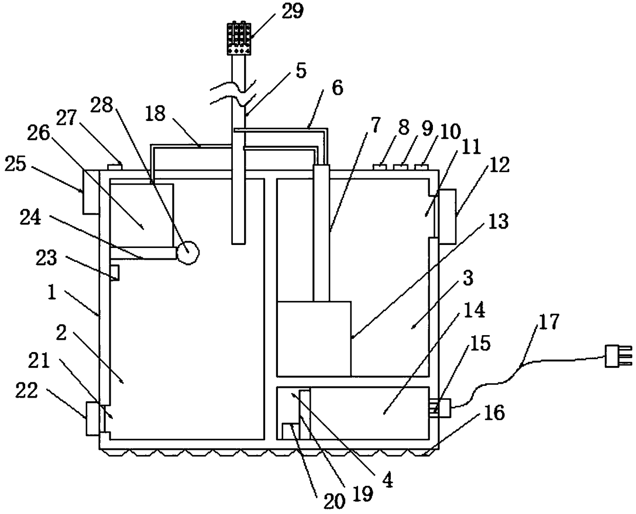 Abdominal cavity drainage device having flushing function and used for hepatology internal medicine department