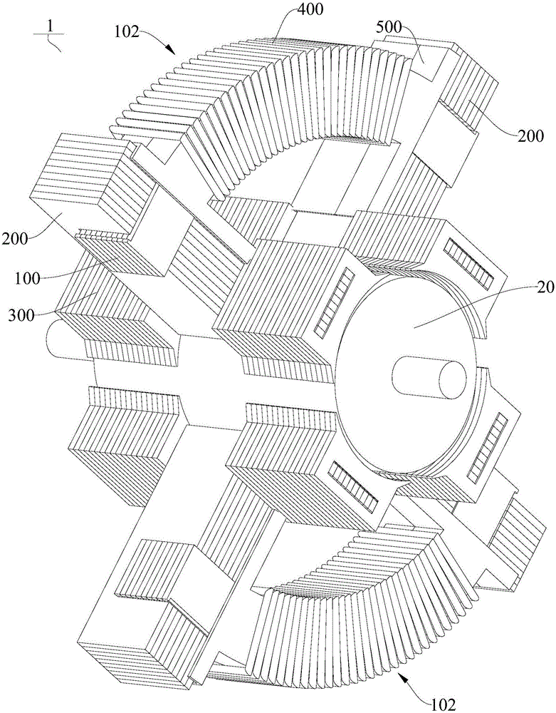 Stator core, stator and motor