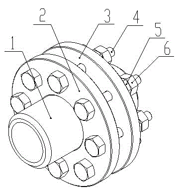 Hose connection flange