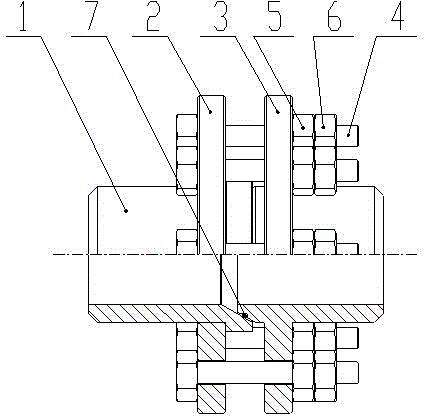 Hose connection flange