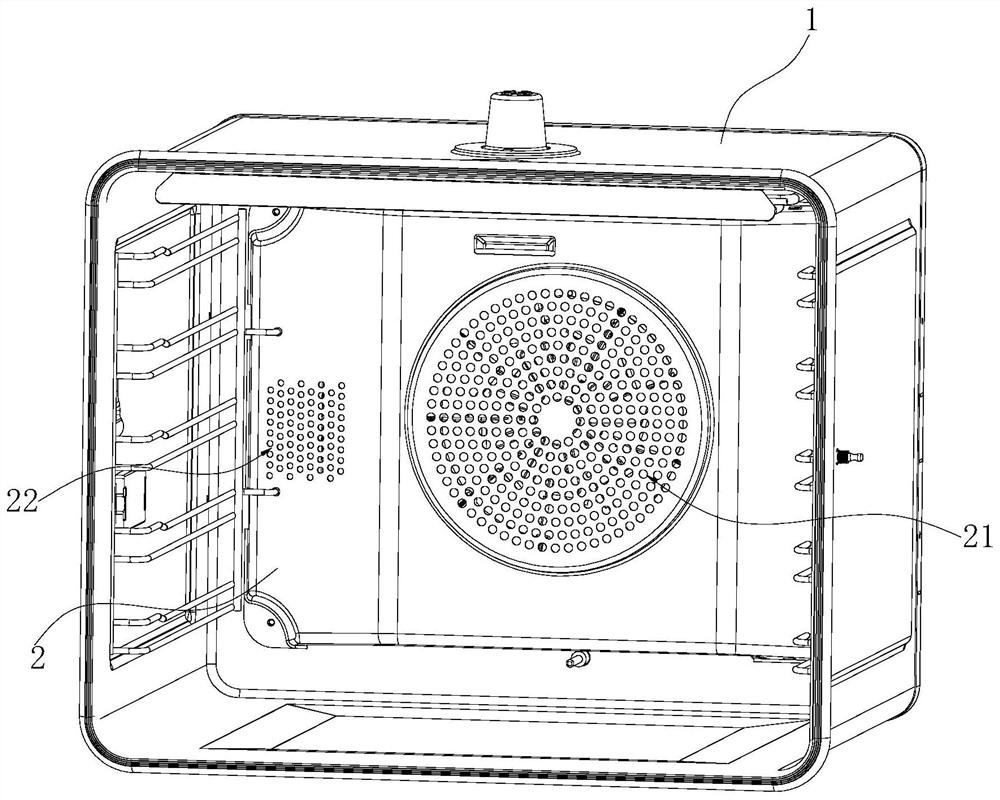 A kind of fan blade structure for cooking equipment and oven with the structure