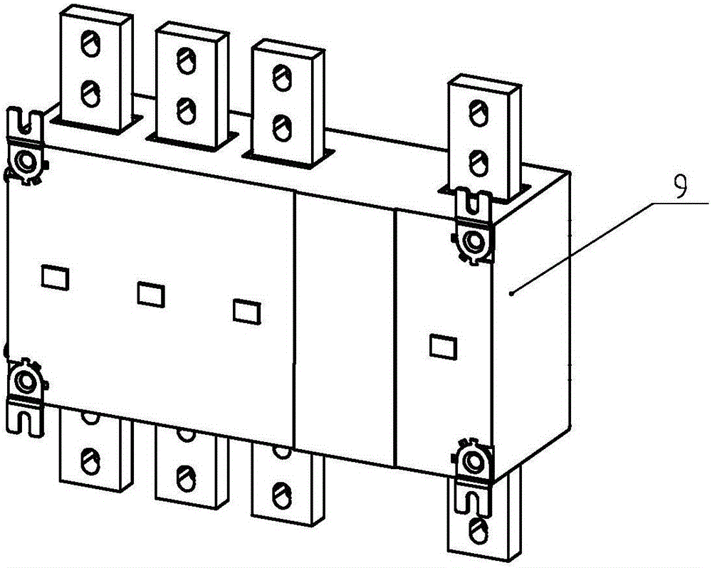 Isolating switch operated on front side