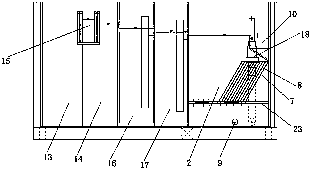 Sewage treatment process and treatment device combining electroflotation and electric flocculation