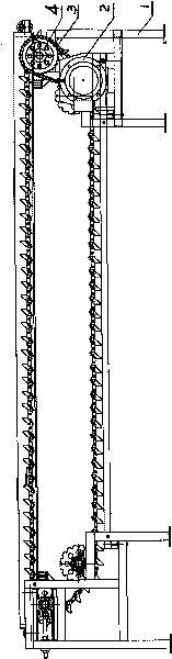 Movable chain-hook chain type conveyer