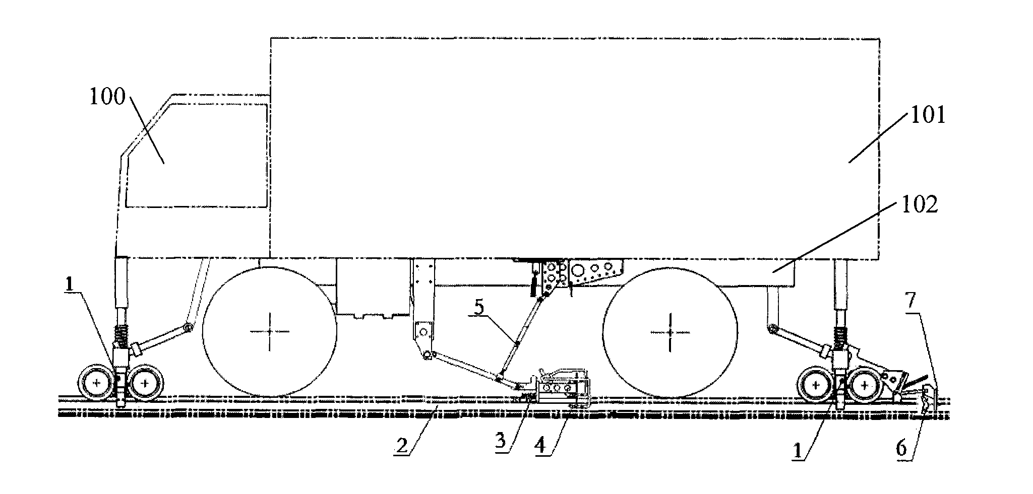 Track cleaning and maintaining vehicle