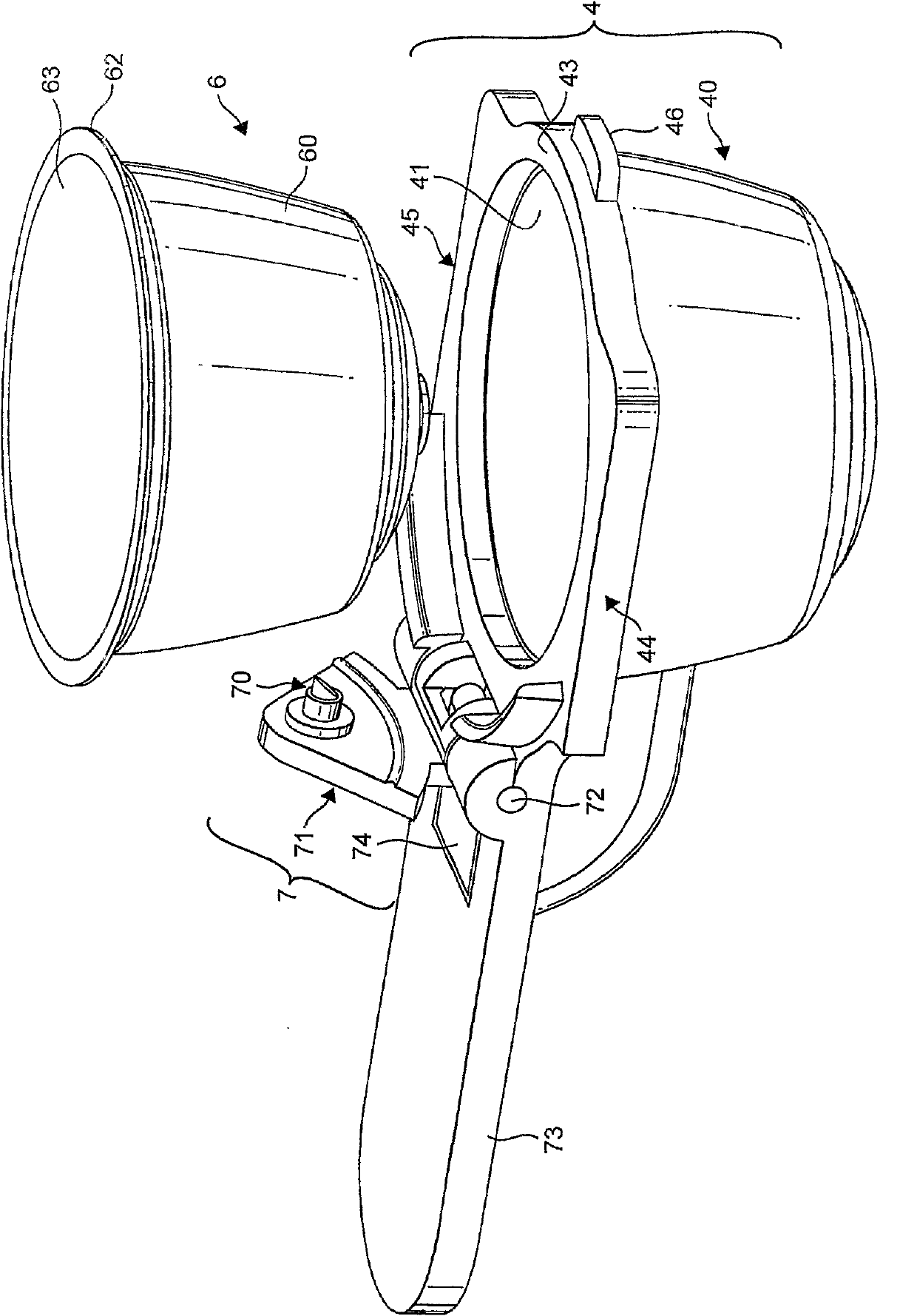 Device for preparing a drink from a capsule by injection of a pressurized fluid and capsule-holder adapted therefore