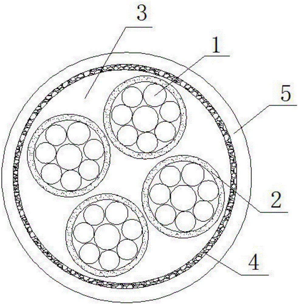 Flame-retardant long-term ultraviolet aging resistant lapped aluminum alloy power cable