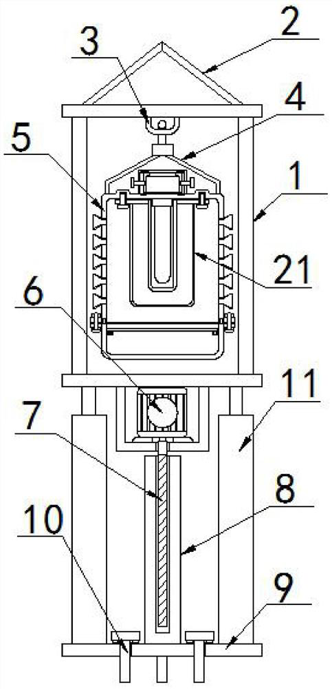 Light trapping-based pest and disease damage elimination and treatment device for ecological tea garden