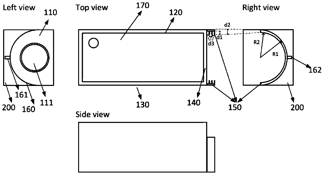 Space access type liquid pool for terahertz radiation generation