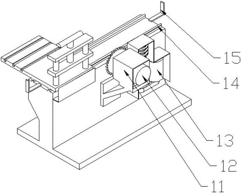 Carpentry tooth slotting machine