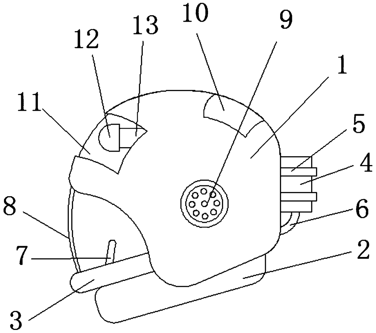 Helmet capable of achieving underwater illumination