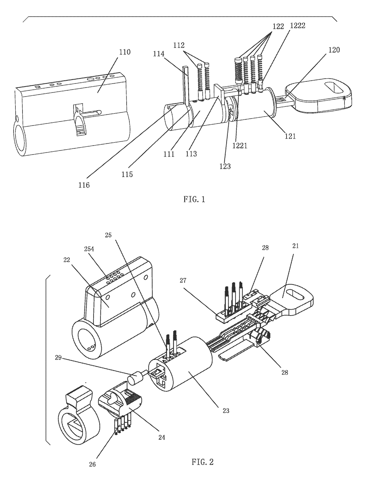 Method for mutually controlling and unlocking a dual plug in a lock and a lock with a dual plug