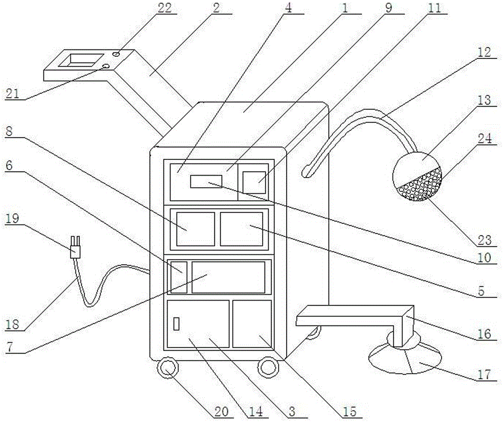 Household dust collecting trolley