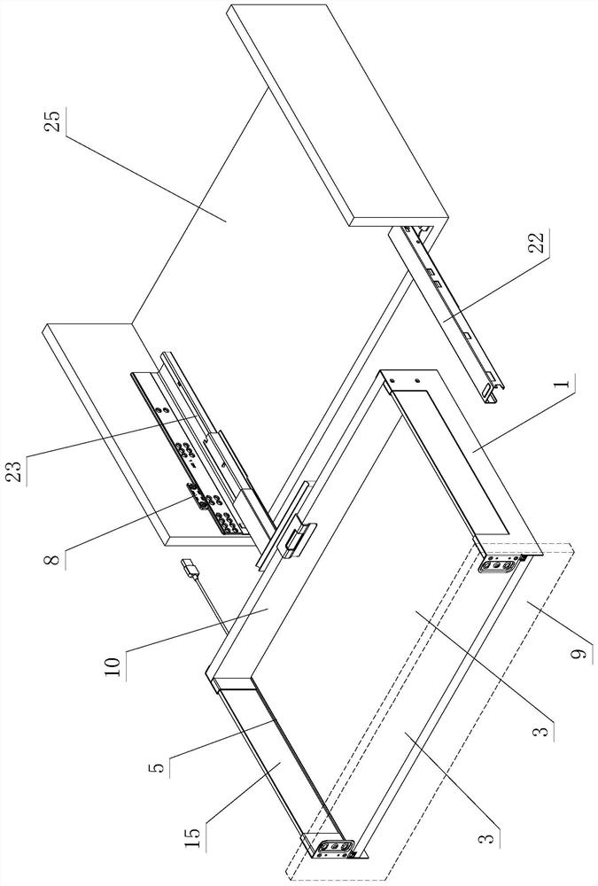 Furniture drawer lighting structure