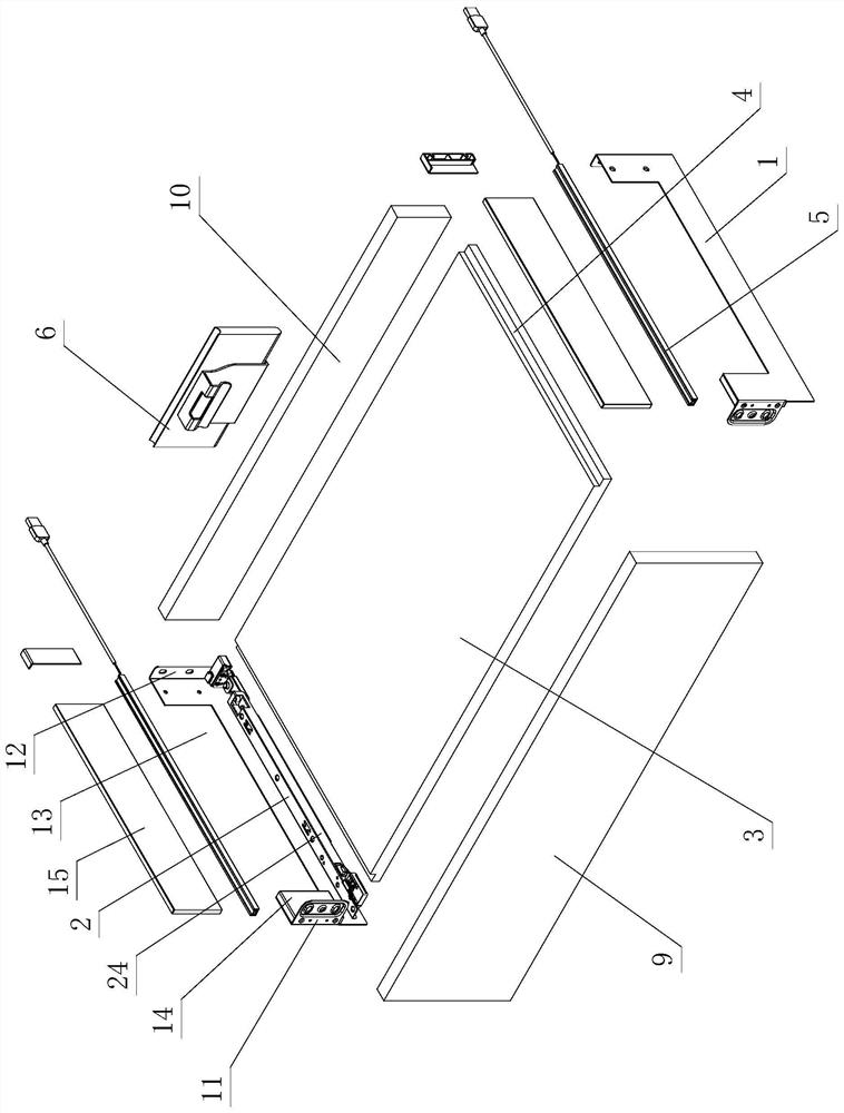 Furniture drawer lighting structure