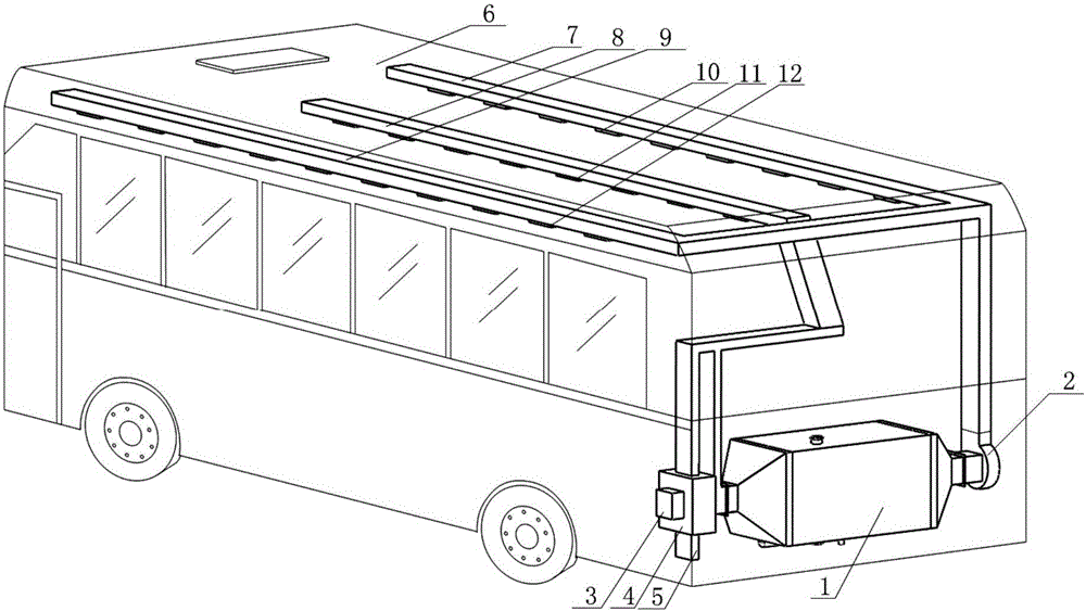 Dynamic ice slurry cold accumulation bus air conditioner cold supply system