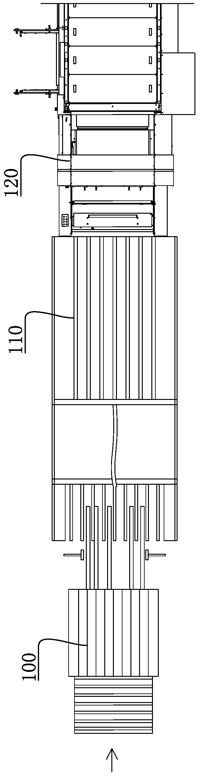 Corrugated box linkage production method and production line