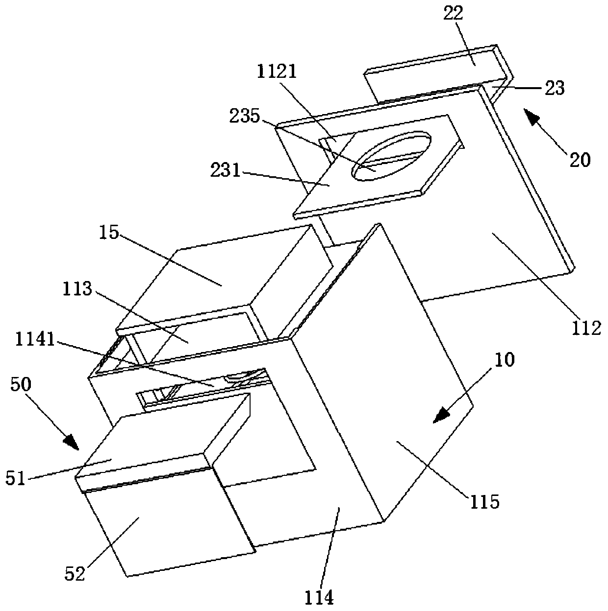 A push-type integrated circuit board packaging mechanism