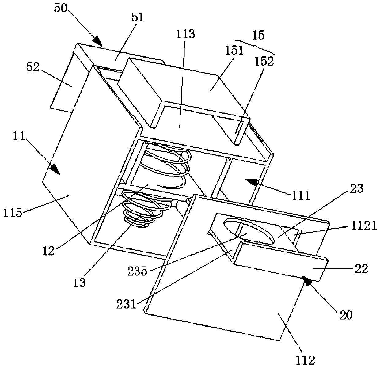 A push-type integrated circuit board packaging mechanism