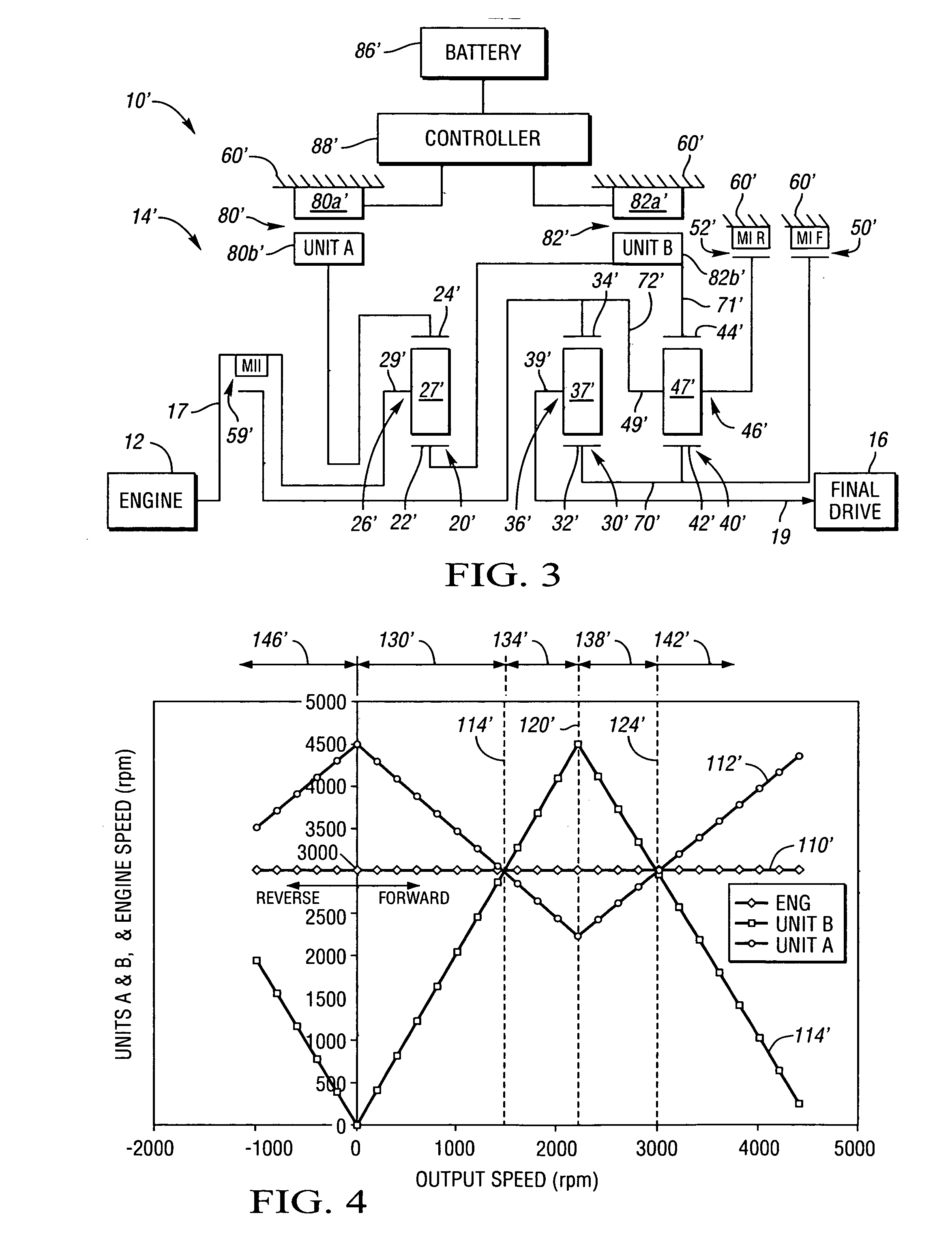 Two mode electrically variable transmission with equal forward and reverse input-split modal performance