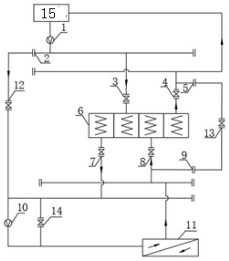 System and method for changing double-loop operation into single-loop operation of centrifugal machine cooling system