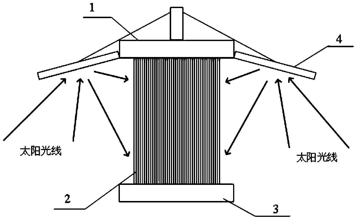 Tower type heat absorber and operation method