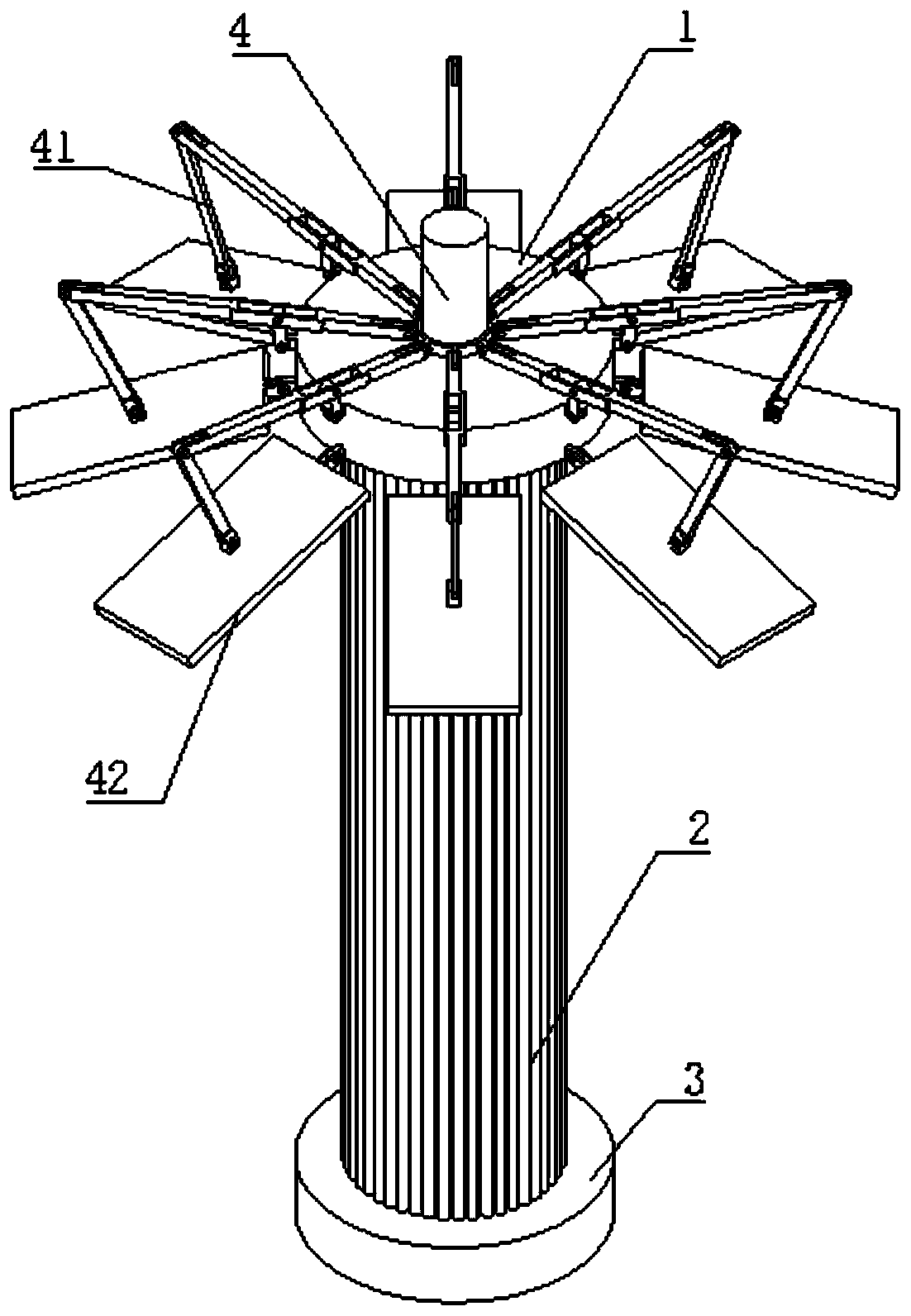 Tower type heat absorber and operation method