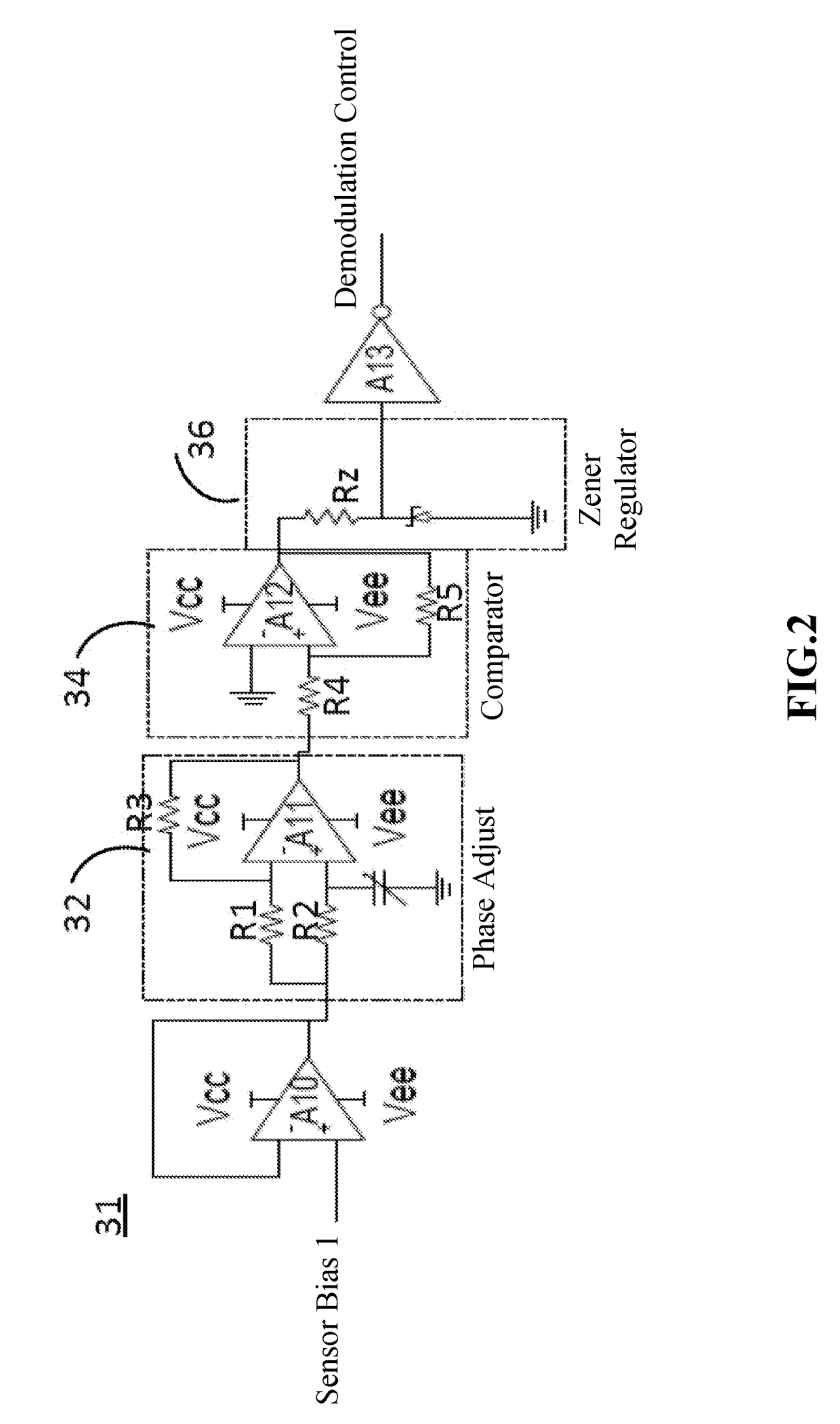 MEMS capacitive shear sensor system having an interface circuit