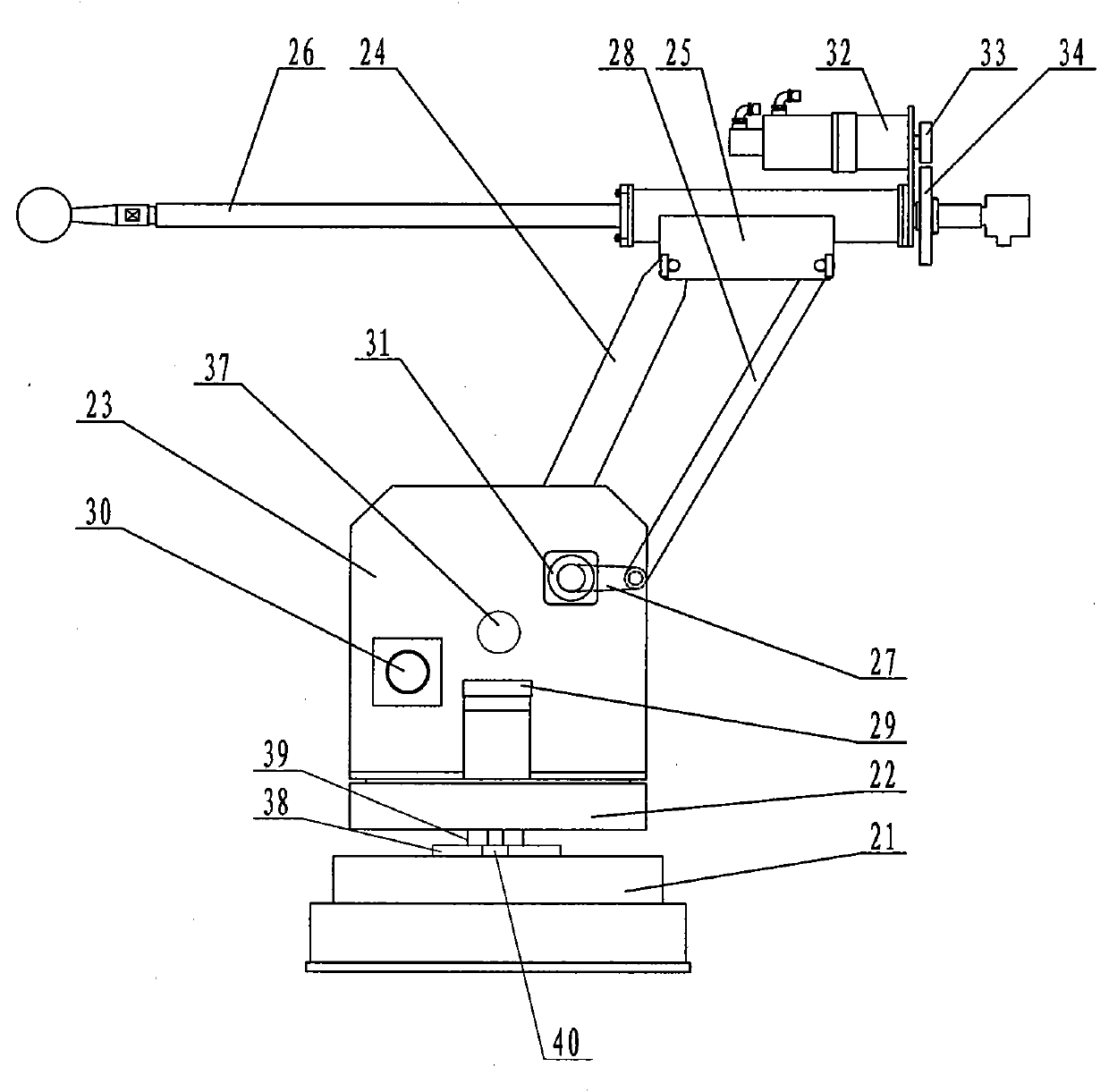 Cooled glass gathering machine