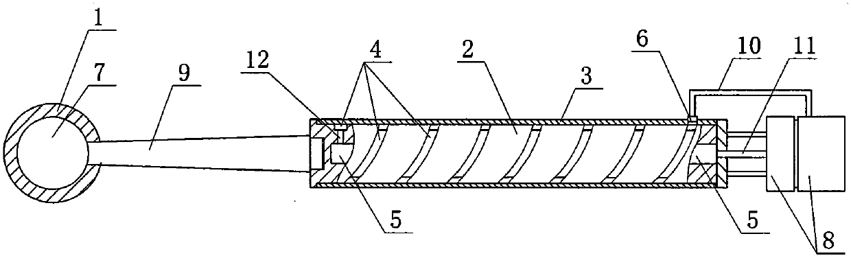 Cooled glass gathering machine