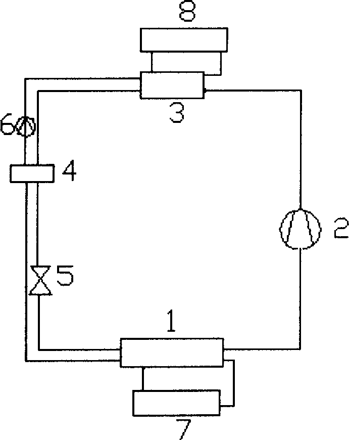 Solution desorption refrigeration circulation device