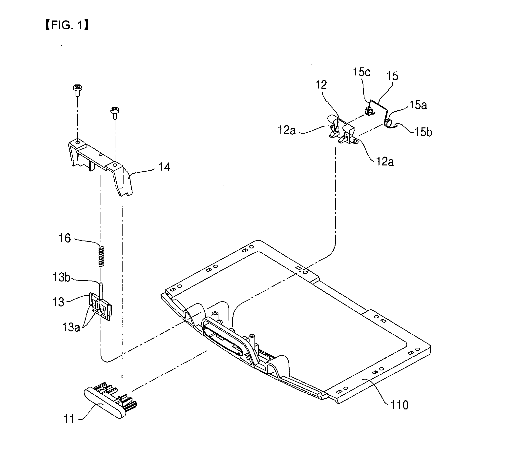 Device for locking door of tray for vehicle