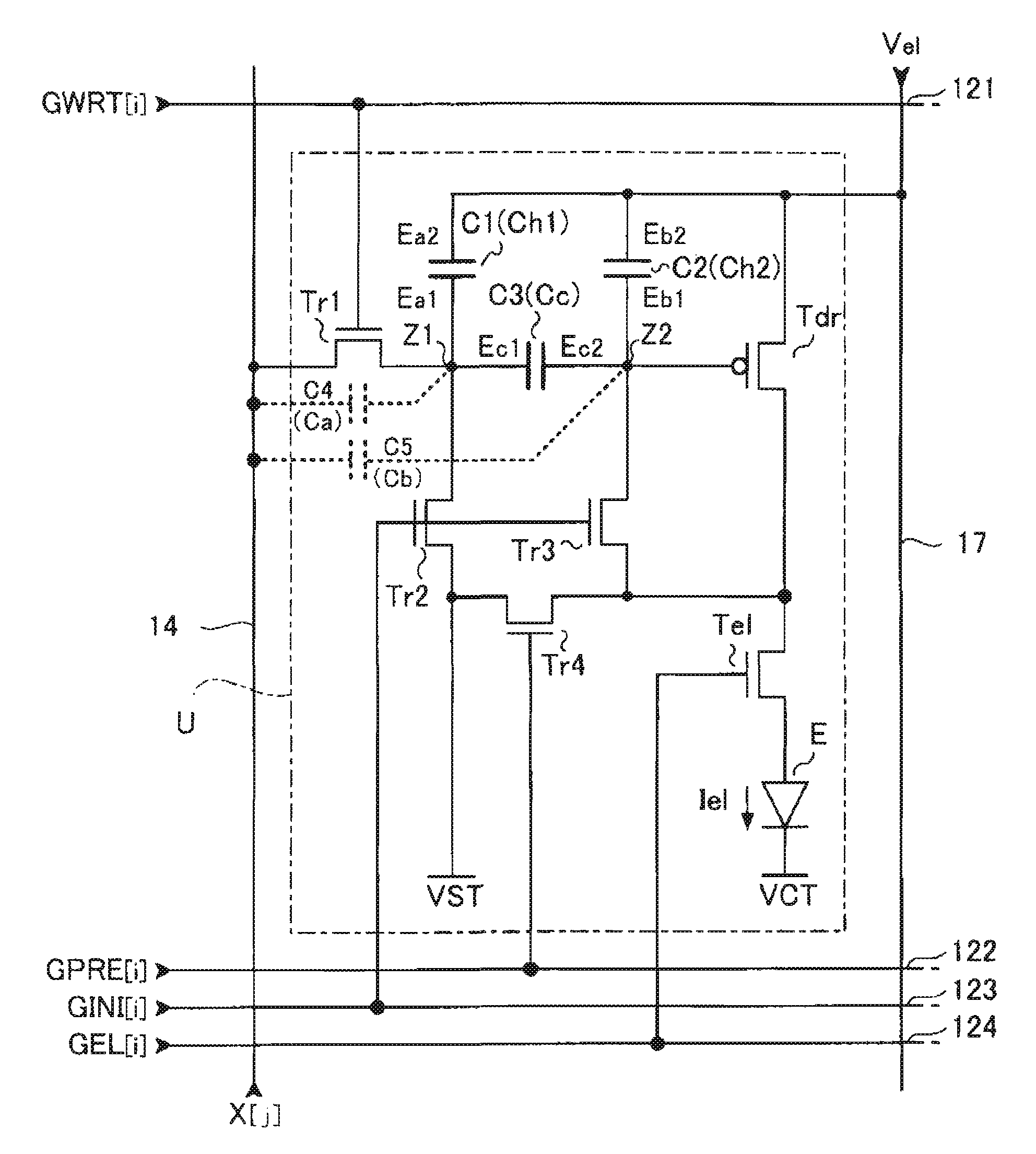 Unit circuit, electro-optical device, and electronic apparatus