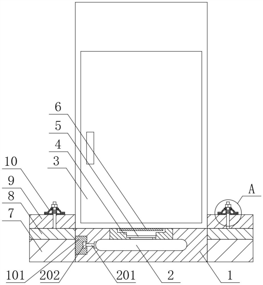 Damping platform for tower crane