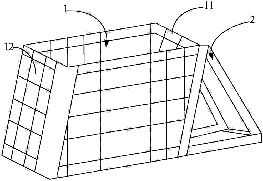 Inclined type pier body pouring system