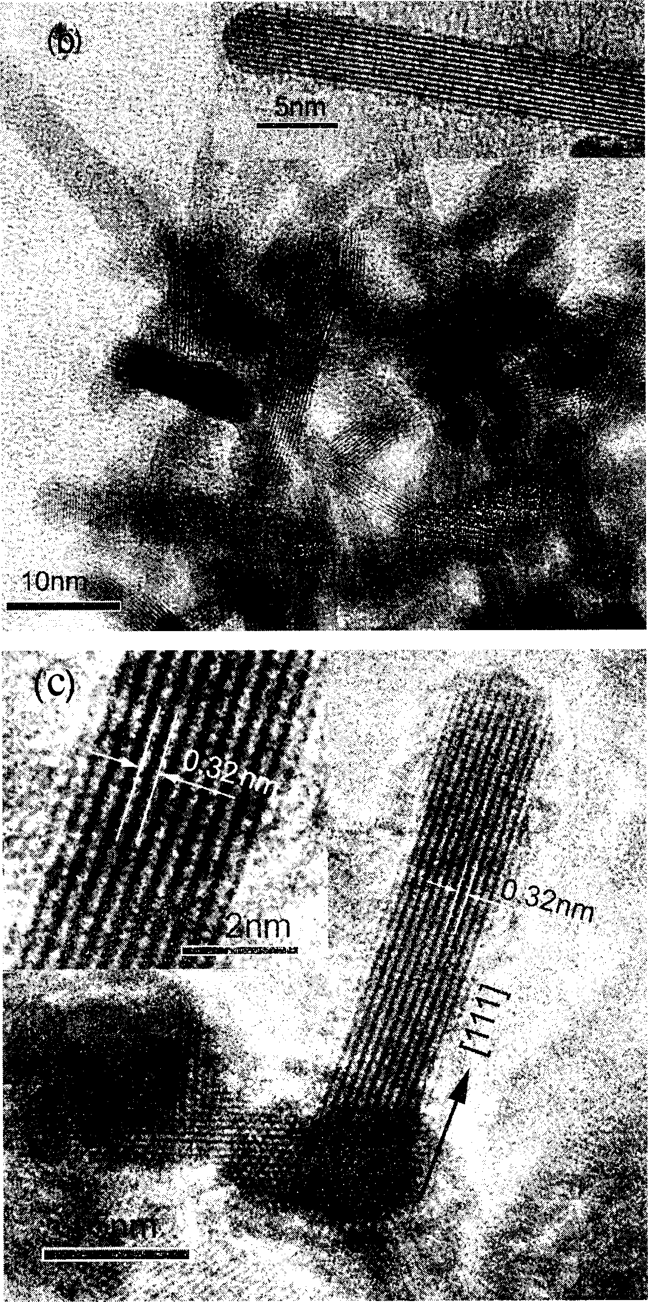 Process for synthesizing spinel zine stannate nano rod