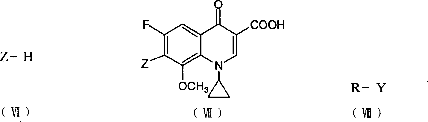 7-substituted-8-methoxy fluoroquinolone carboxylic derivatives, preparing process, preparation and use thereof