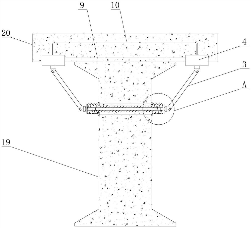 A lateral energy dissipation and shock absorption device suitable for bridge structure and installation method thereof