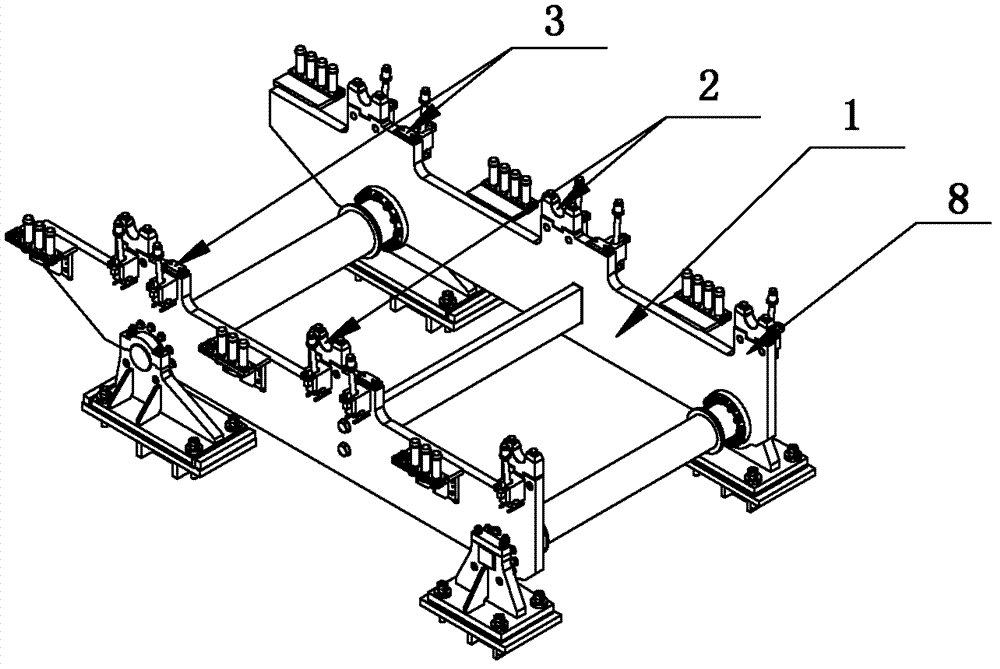 Method for establishing and determining slab caster-overhauling reference coordinate system