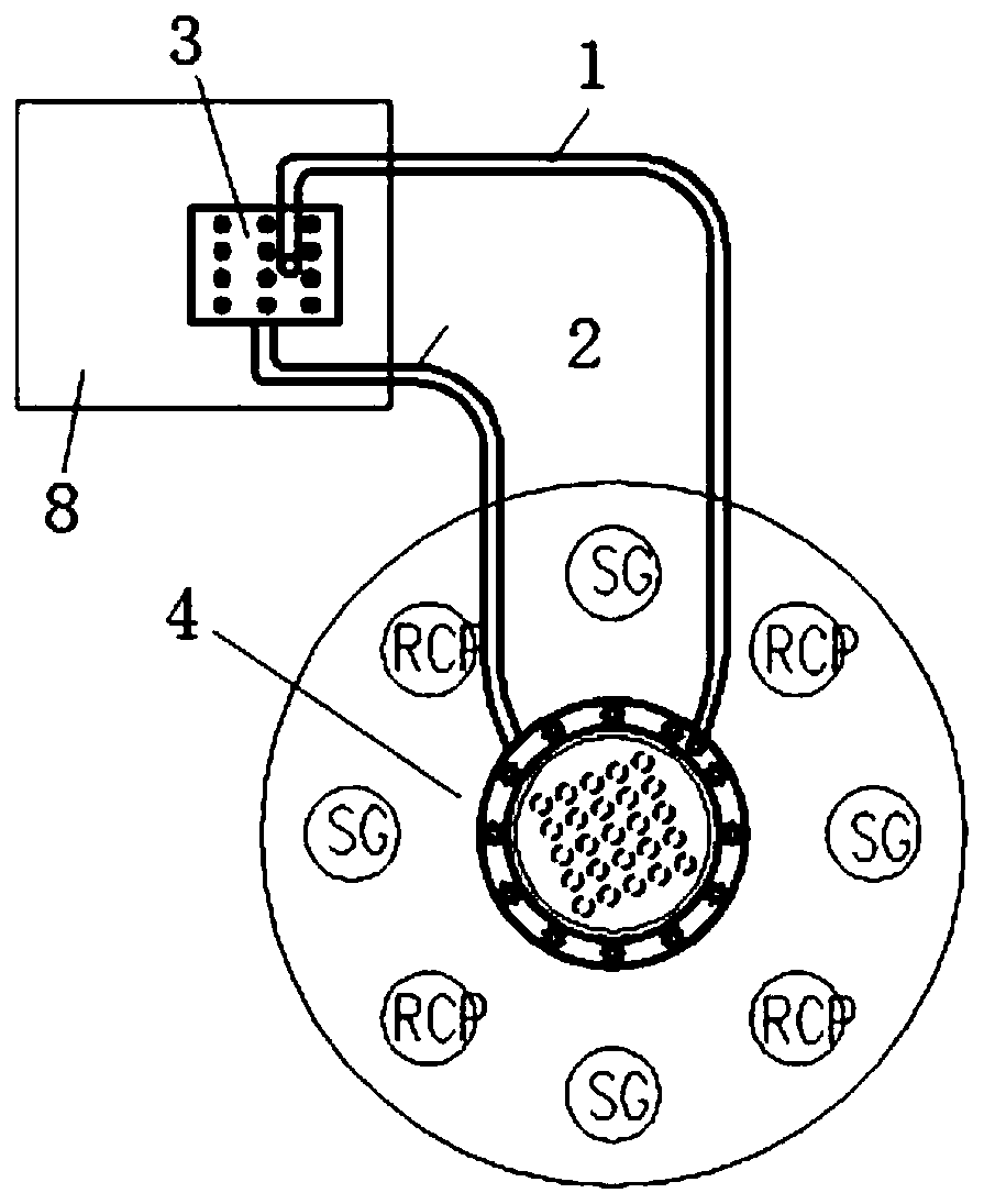 Marine heat-pipe-type lead-bismuth reactor waste heat discharge system